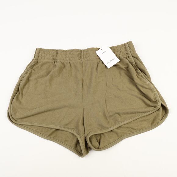 NWT Free Assembly Womens L Track Short Green Pull-On - Picture 1 of 6